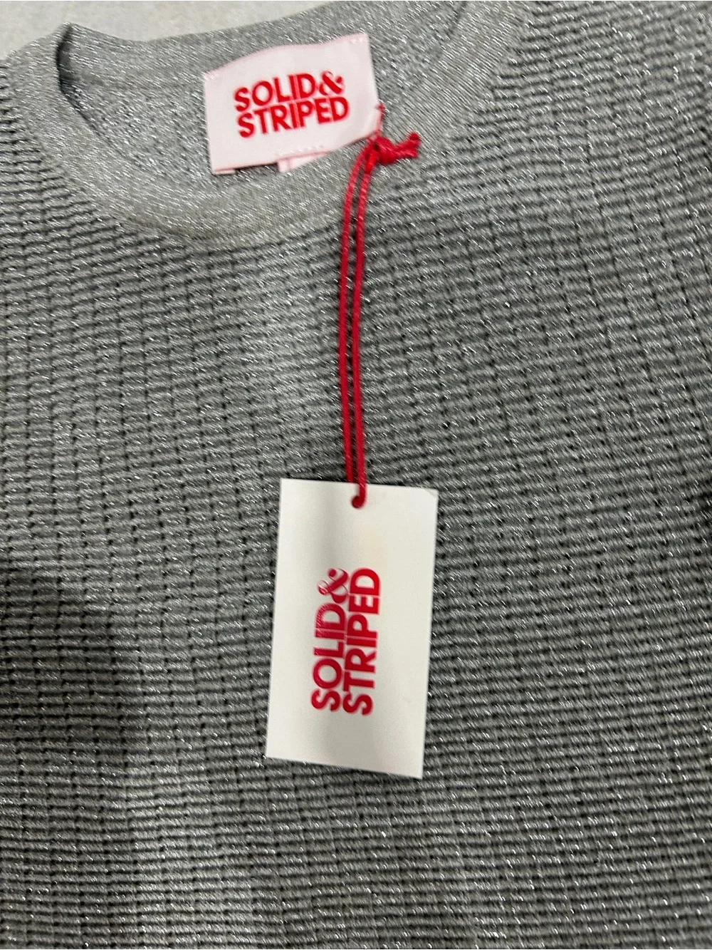 Solid & Striped The Cara Top silver shimmer NWT